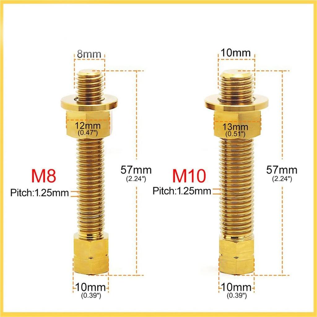Titanium Alloy Motorcycle Chain Adjuster Bolt Rear Axle M8 M10 Sprocket Lock Screw