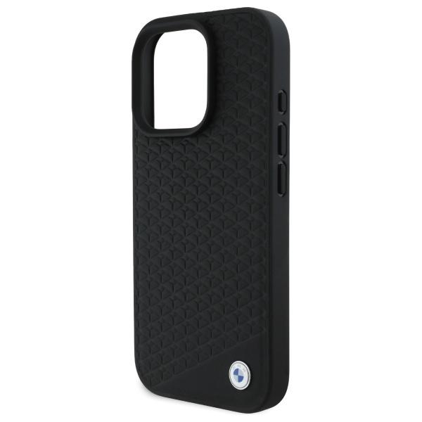 Bmw Bmhmp16L23Rddk Iphone 16 Pro 6.3    Czarny/Black Hardcase Sign Leather Diamond Metal Logo Magsafe