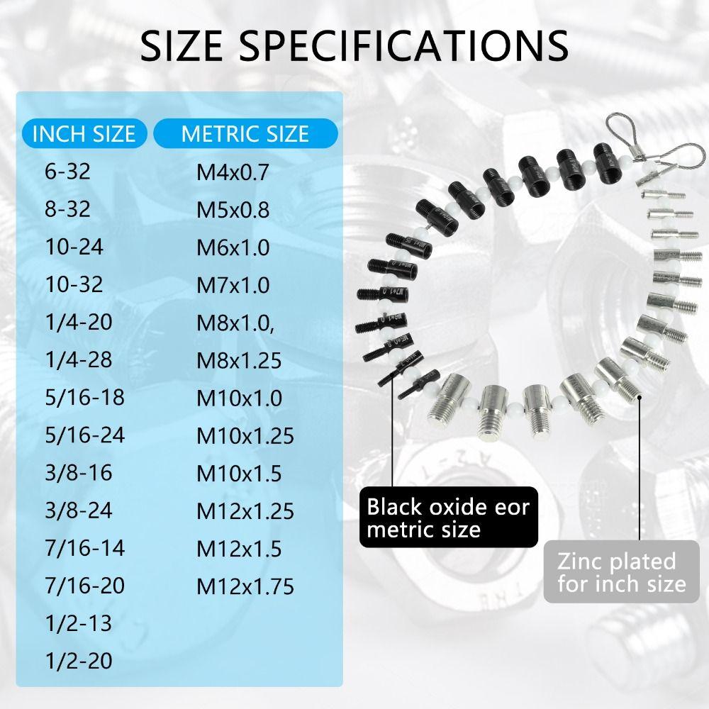 Inch and Metric Size Nut and Bolt Thread Checker Set Thread Measuring Tools Bolt Nut Screw Thread