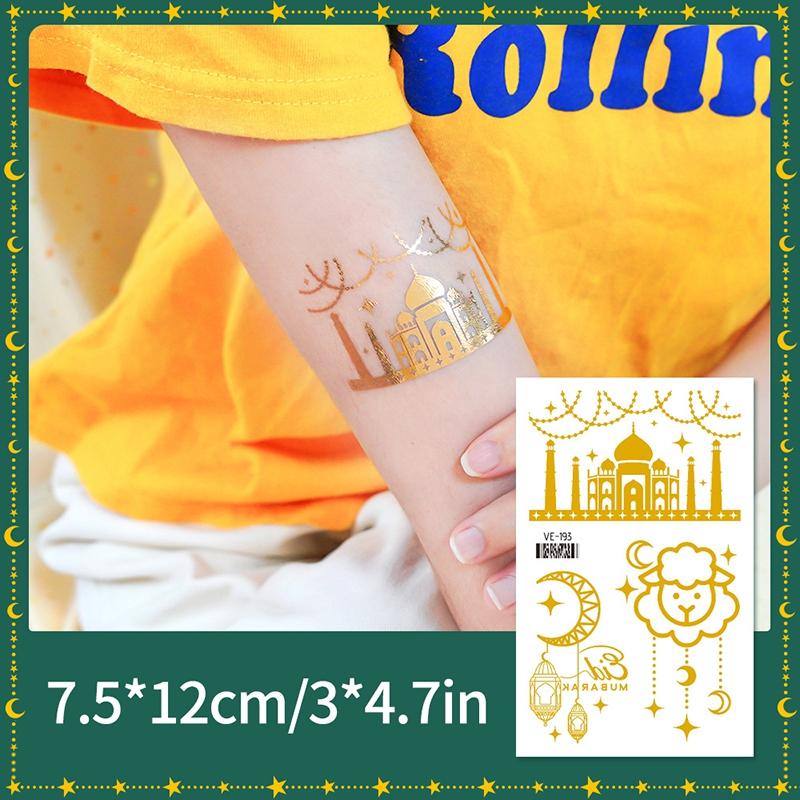 Ramadan Decorations  Ramadan Stickers Temporary Tattoo Sticker Muslim Party Supplies Ramadan Mubarak Accessories