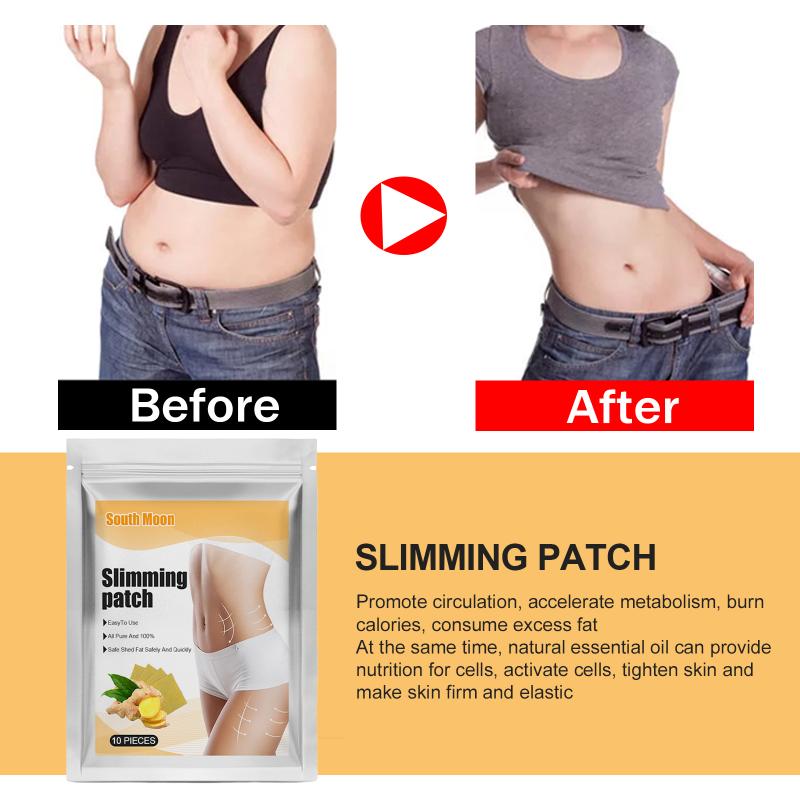 Slim Patch Ginger Natural Body Shaping Stomach Slimming Firming Skin Home Usage 10 Pack
