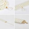 Simulated Pearl Necklaces Statement Bridal Choker Multi-Layer Pearl Necklace
