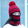 Fashionable Custom Female Warm Pom Pom Beanie Knitted Hat and Scarf Women Winter Hats Sets