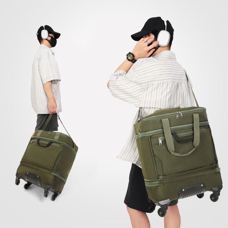Men's Portable Foldable Travel Luggage with Wheels - Ideal for One-Day Trips