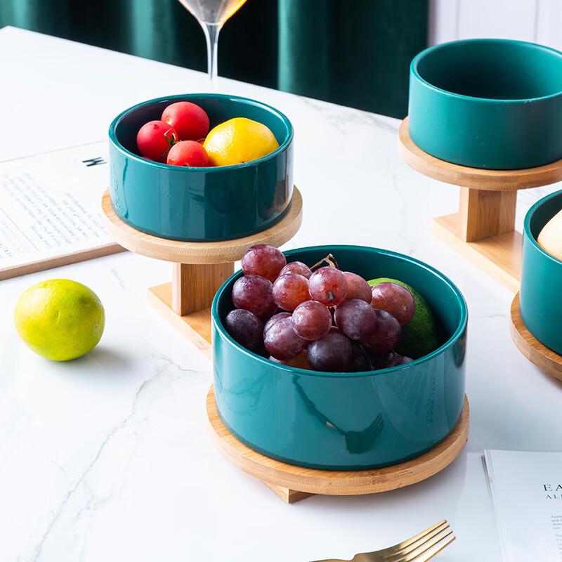 European Ceramic Double-Layer Fruit Plate