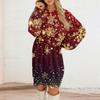 Women's Round Neck Casual Long Sleeve Plush Dresses