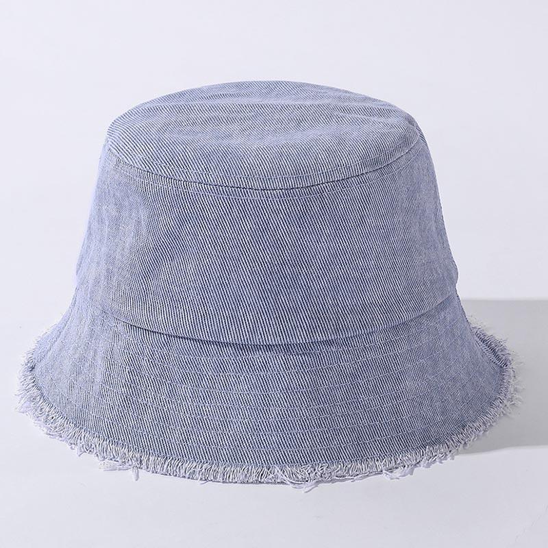 Spring2021 Neue flache Denim-Eimerhüte für Frauen und Mädchen, Vintage-Designer, kurze Traufe, Harajuku, Fischer-Beckenkappe, vier Jahreszeiten