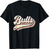 Bulls Nom de Sport Vintage Rétro Pour Hommes Femmes Garçon Fille T-Shirt