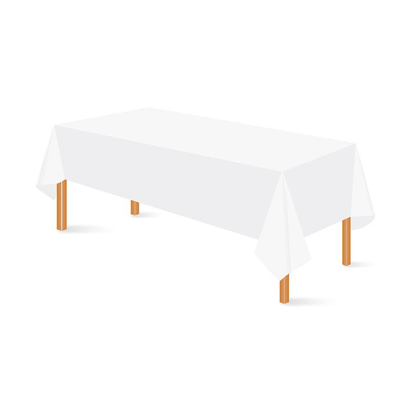 Einweg-Tischdecke aus PEVA, einfarbig, rechteckig, für Hochzeiten, Restaurants, Hotels und Zuhause (137x274 cm)