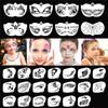 Pochoirs de Peinture pour le Visage Professionnels Pochoirs de Peinture pour le Corps Réutilisables Pour Adultes Enfants Modèles Faciles à Utiliser Pour Fêtes Outils de Maquillage
