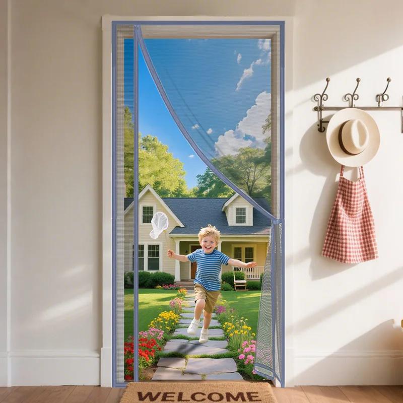 Magnetic Mosquito-resistant Door Curtains Home Anti-Mosquito Curtain Insects Proof Net Door Screen Mesh Summer Window Curatins