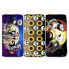 Nightmare Before Christmas PU Long Zipper Wallet for Women Single Zipper Clutch Makeup Bag Jack Skellington Print Black 3pcs
