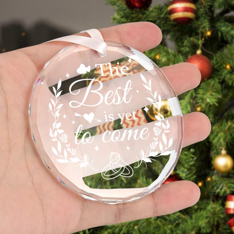 1pc/2pcs Engagement Gifts for Couple, Newly Wed Couples Gift, Glass Engaged Ornament, Just Engaged, Engagement Gift for Her, Bride, Bride To Be