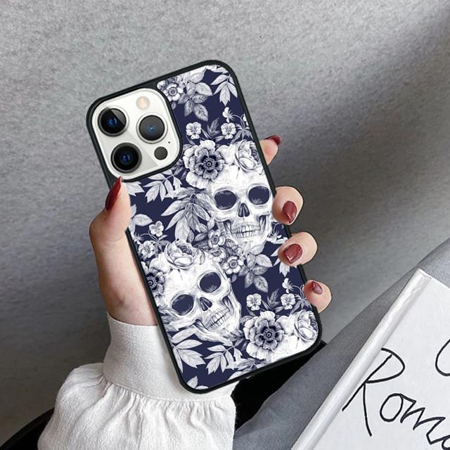 Cool Skull Gothic Phone Case Cover For iPhone 17 Air 16 15 14 Plus 12 13 Pro Max Coque Shell Fundas
