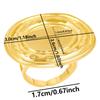 1Pcs Open Adjustable Stainless Steel Heart Sun Leaf Rings Diy Cabochons Silver/Gold Ring For Women Men Handmade Supplies