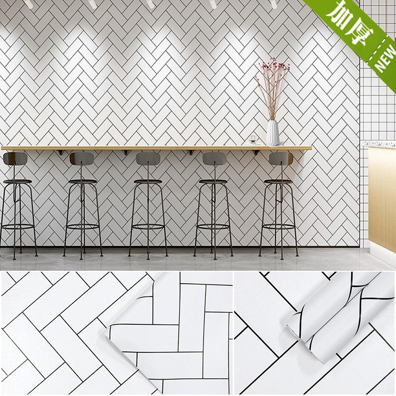 Retro antique brick pattern brown red brick/gray brick PVC self-adhesive wallpaper, used for home decoration vinyl film stickers