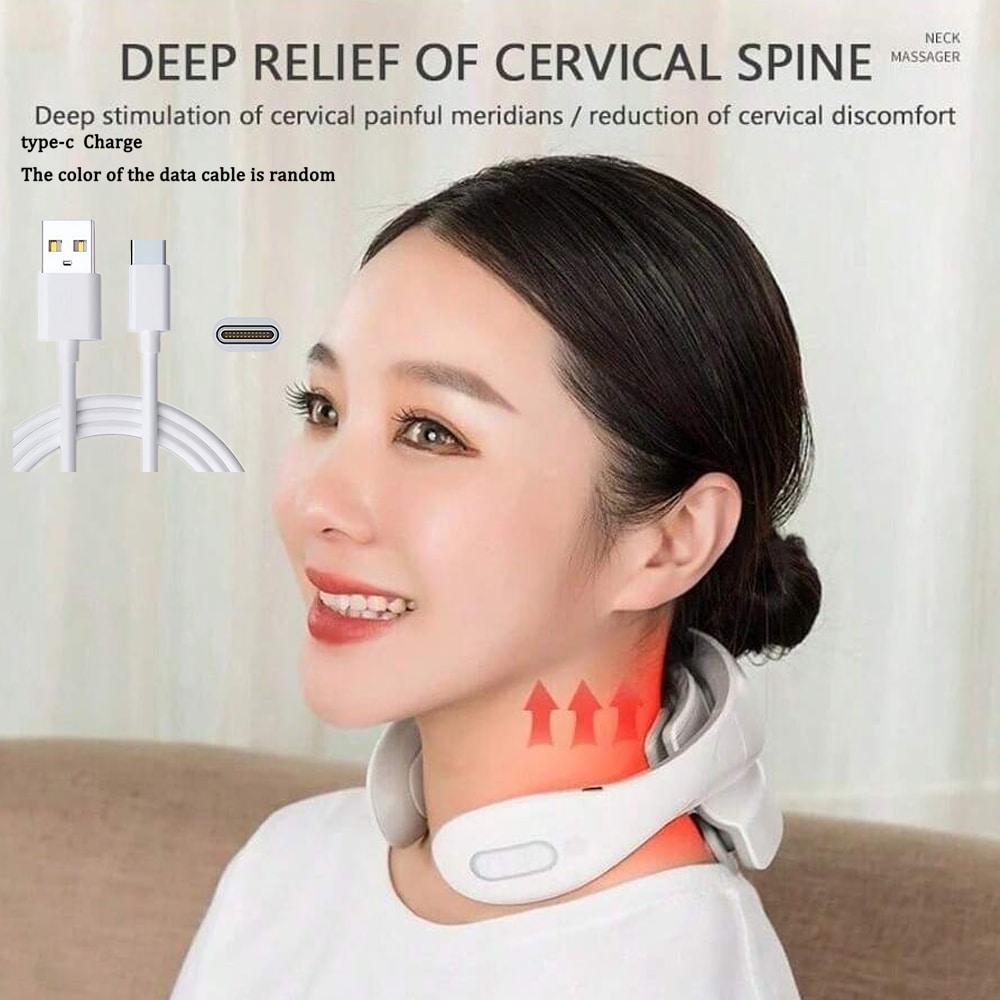 Intelligentes Elektrisches Wiederaufladbares Nackenmassagegerät mit Wärme-, Druck- und Pulsfunktion