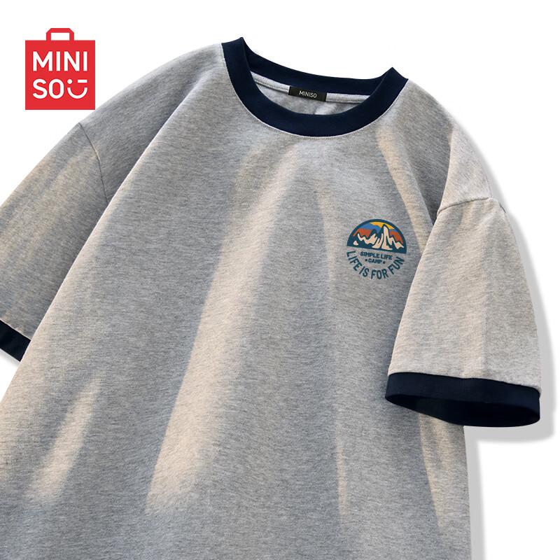 MINISO Men's 2025 Summer Trendy Cotton T-Shirt