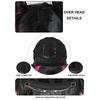 Synthetic Black With Red Double Clip On Ponytails Straight Heat Resistant Han Juri Cosplay Game Anime Character Wig