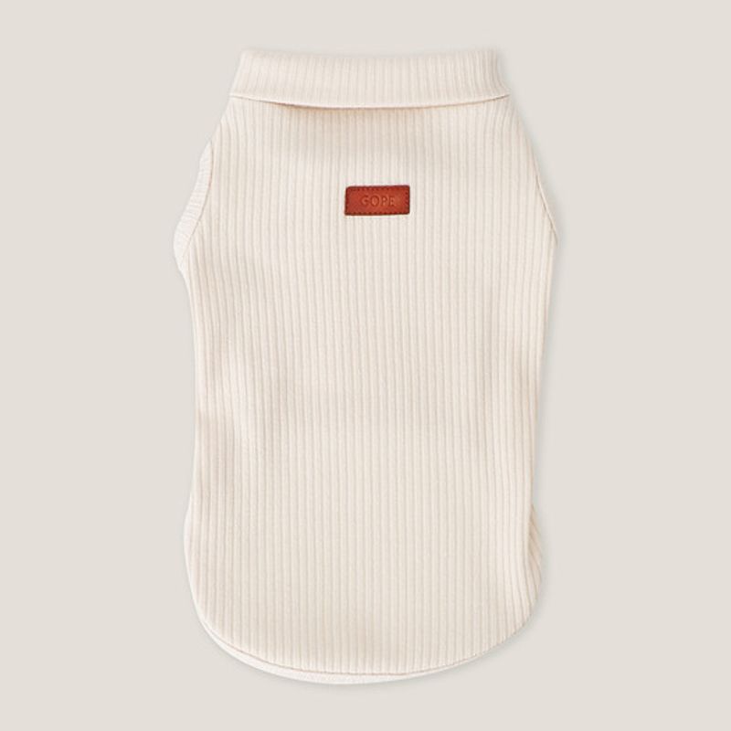 GOPE GOPE Nature Dog Sleeveless Turtleneck IVIV
