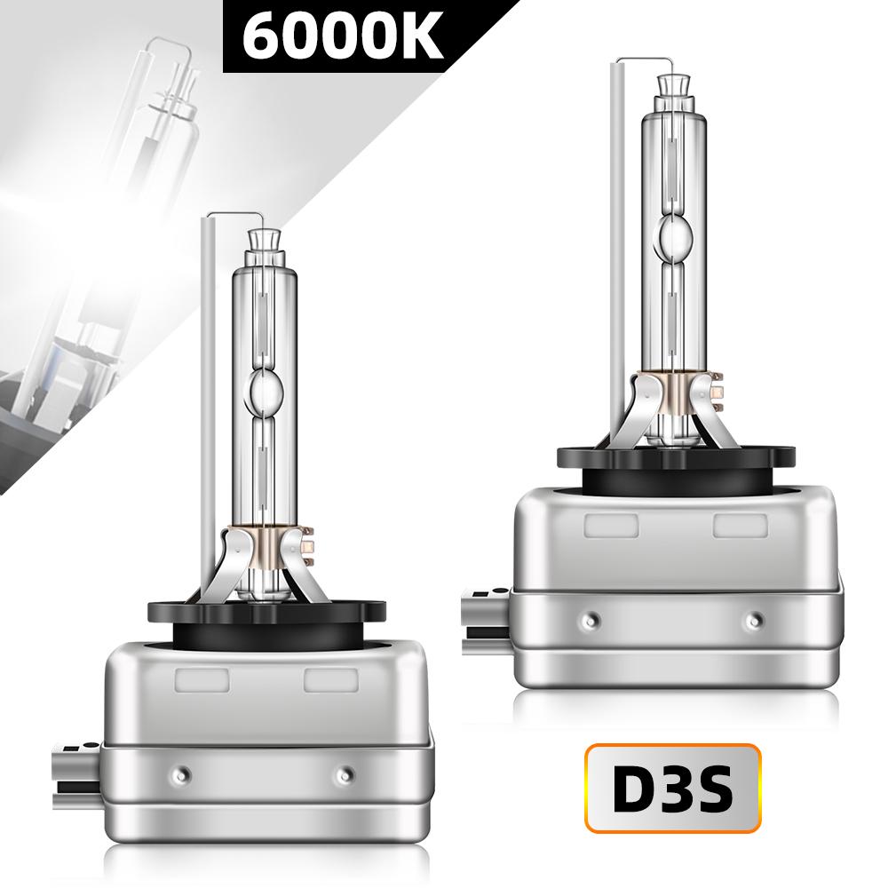 2 ADET 12V 35W HID Ampul Xenon Farlar D1S D2S D3S D4S D1R D2R D3R D4R Xenon Lamba Işığı 6000K Beyaz Işık Ampulleri