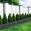 10x Plastic Garden Fence Gray Border Palisade Edging Lawn 2m
