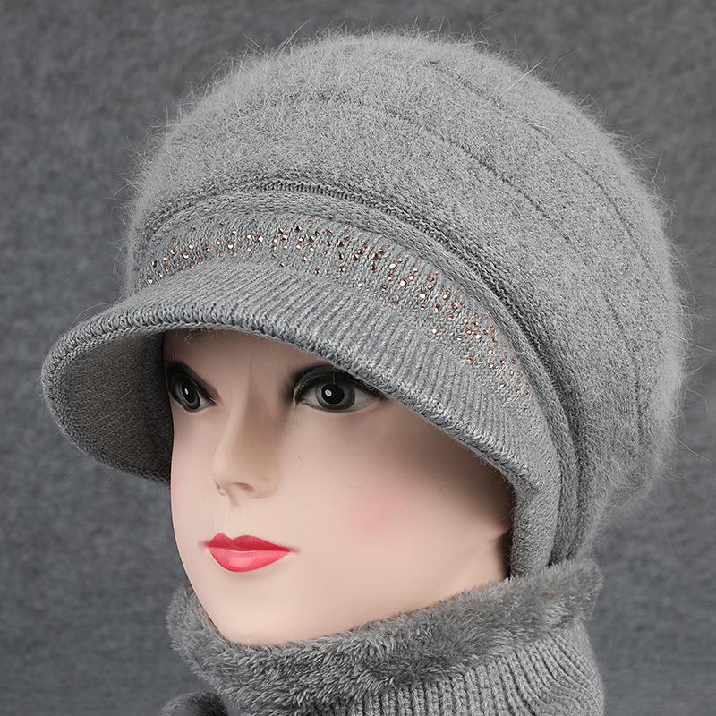 

Шерстяная шапка детская осенне-зимняя теплая берет из кроличьего пуха с защитой ушей хлопковая шапка вязаная шапка one size elastic