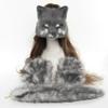 Foxes Costume Foxes Mask Cats Half Face Mask Foxes Tail Animal Fancy Costume Kit Accessories Halloween Cosplay Props
