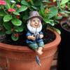 Harz Angelgnom Statue Outdoor Garten Mikro-Landschaft Handwerks-Skulptur Gnom-Ornament
