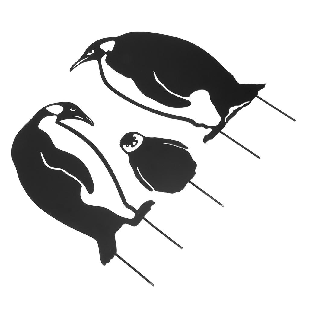 Simulace sochy rodinných kol tučňáka Živá dekorace kůlů z dutého železa pro zahradní trávník