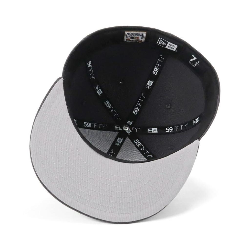 New Era 59FIFTY Cap MLB New York Yankees NY Dark Graphite Gray Side Patch Under Exclusive to and 5950 Side Patch Straight Flat Summer Sun UV Stylish