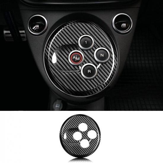 Carbon Fiber Automatic Gear Shift Button Cover For Fiat Abarth 595 695 2012-23