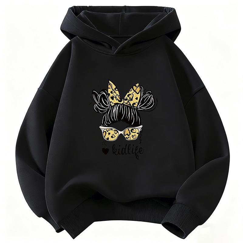 Leopard Print Kid Life Cute Hoodie Kids Children's Sweatshirt Cute Harajuku Hoody for Boys Girls Autumn Winter Casual Hoodies