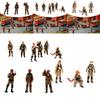 Miniature 1:64 Firefighter Figures Realistic Collection Mini Diorama Action Figures for Diorama Miniature Scene Decoration