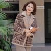 Women's Plus Size Plush Lined Plaid Cotton Jacket