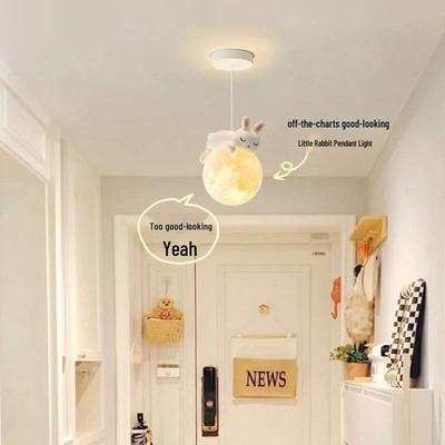 Creative Cream Rabbit Pendant Light for Corridor and Entrance