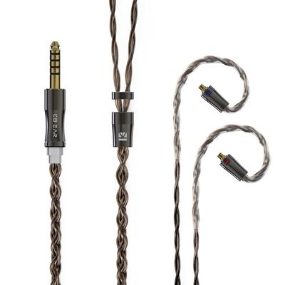 Mmcx 6N Graphen-Kupfer-Silber-Legierung Mix mm Kopfhörer-Upgrade Kopfhörer-Ersatz Klangqualität Ersatz kompatibel mit klar [KBEAR Hazy] 4,4 mm