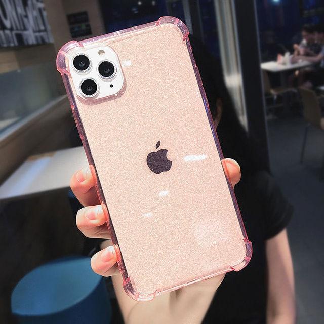 Pro Iphone 13 Pro Max Glitter Nárazuvzdorné Transparentní pouzdro na telefon Pro Iphone 12 11 Pro Max Xr Xs Max X 7 8 Plus měkký průhledný kryt