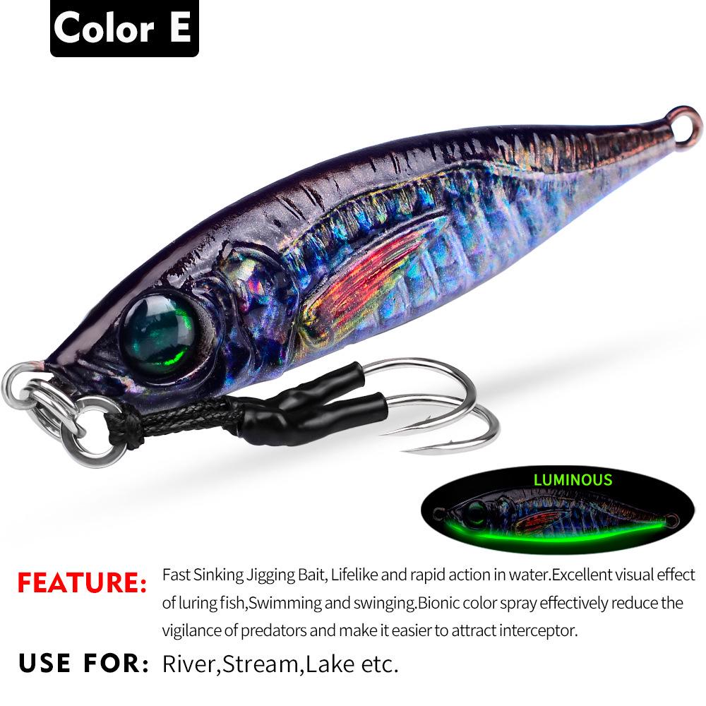 3D Printed Bionic Lure: Iron Plate Fishing Lure 7-200g for Freshwater and Saltwater, Ideal for Asp and Bass.