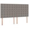 Storage Bed with Mattress Taupe 180 x 200 cm Polyester