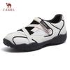 Camel Women's Ballet Style Colorblock Hook and Loop Patchwork Thin Sole Casual Shoes L26M577016