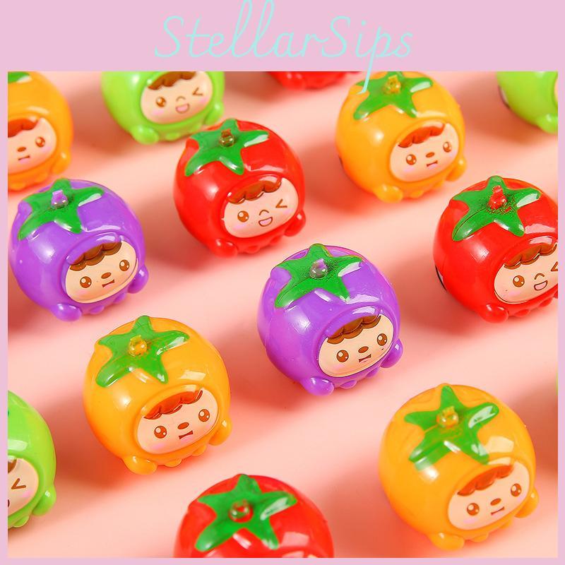 Creative Cartoon Tomato Design Mini Inertia Children Toy Car For Kids Play And Development