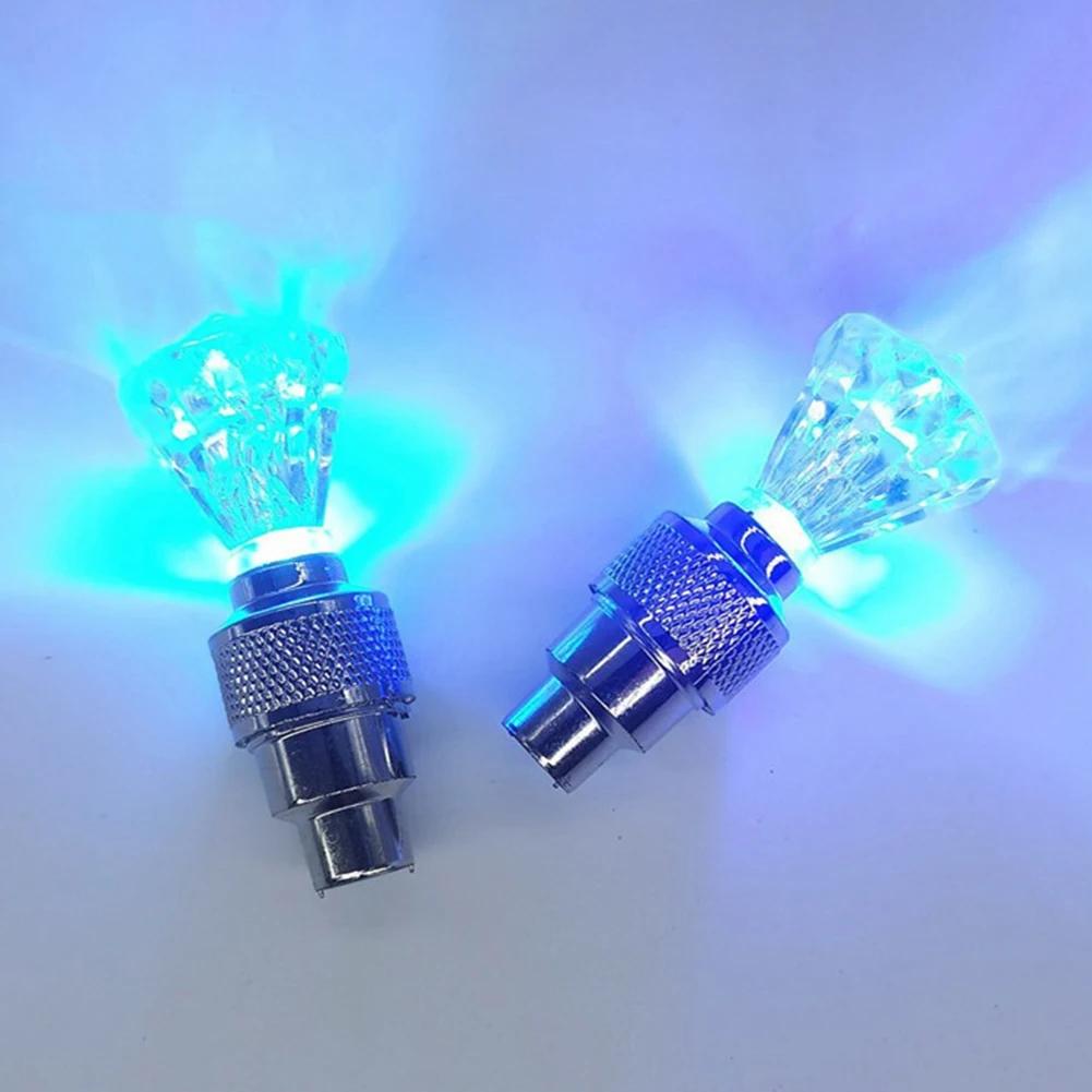 Neon Bike Lights Bicycle LED Light Tire Valve Cap Flashlight Wheel Spoke Lightweight Car Motorcycle Accessories