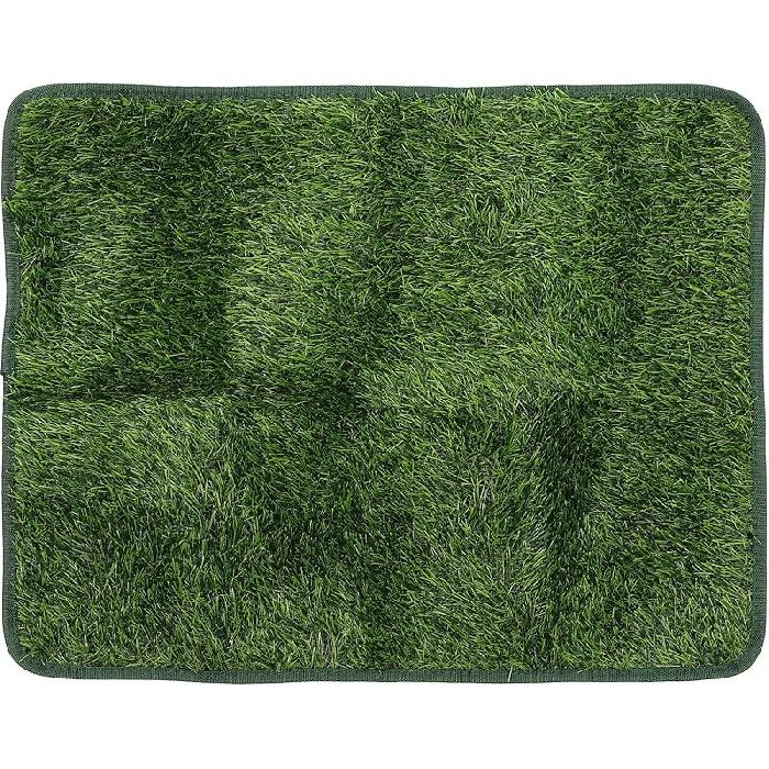 

POPETPOP Dog Grass Washable Pet Dog Pee Pads Artificial Grass Patch Dog Potty Training Mat Reusable Bed Pads Absorbing Mat for Pets 58.5X46X2CM зелений