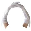 Stretch Lady Long Gloves Musical Stage Dance Mittens Simple Fringe Tassel Gloves  Performance Party