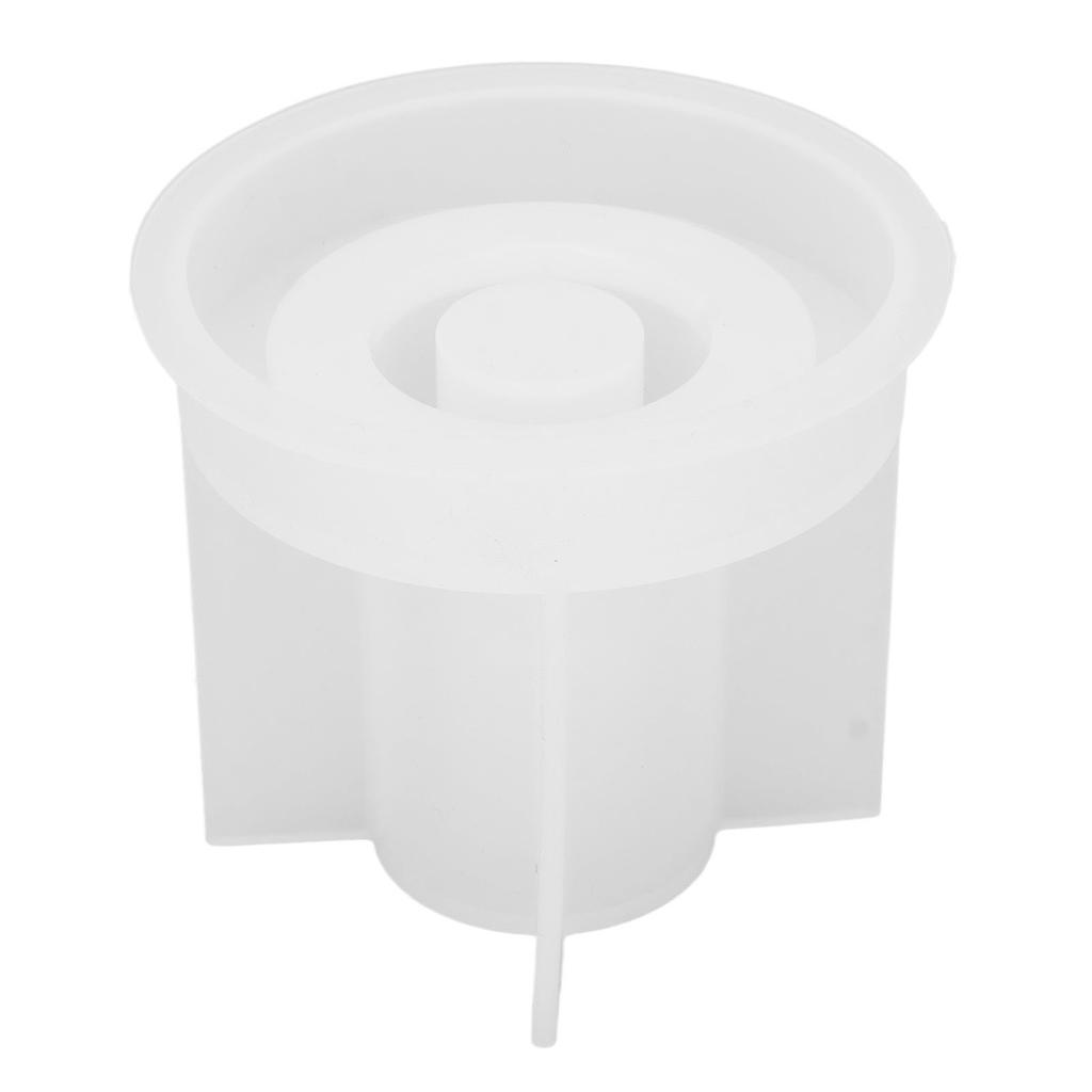 Candle Holder Silicone Mold Round Table Decoration Reusable Resin Casting Mold for Candlelight Dinner Home