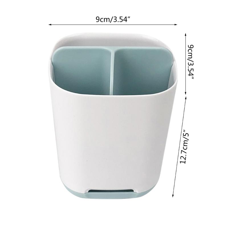 Plastic Detachable Toothbrush Holder with Multifunction StorageBathroom Sink and Countertop Household Decoration