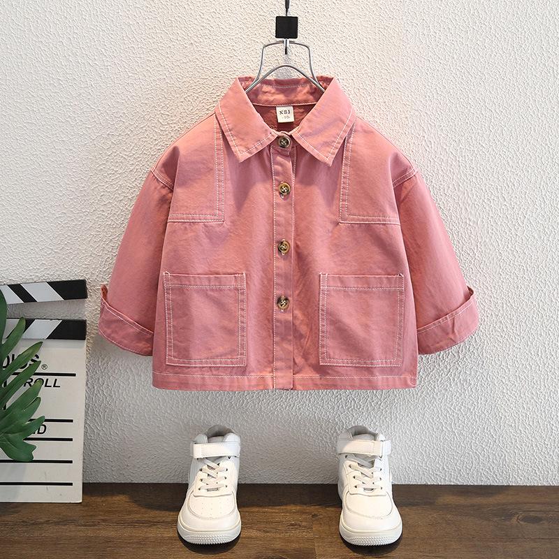 

Мальчиковая розовая джинсовая куртка - Модный стиль Осень 2025 для детей маленького и среднего возраста: Модный, Крутой, Красивый Дизайн 90 cm розовый