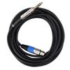 XLR Female to 6.35mm Cable Large 3‑Core Balanced Signal Interconnect Cable for Microphones Amplifier Speaker