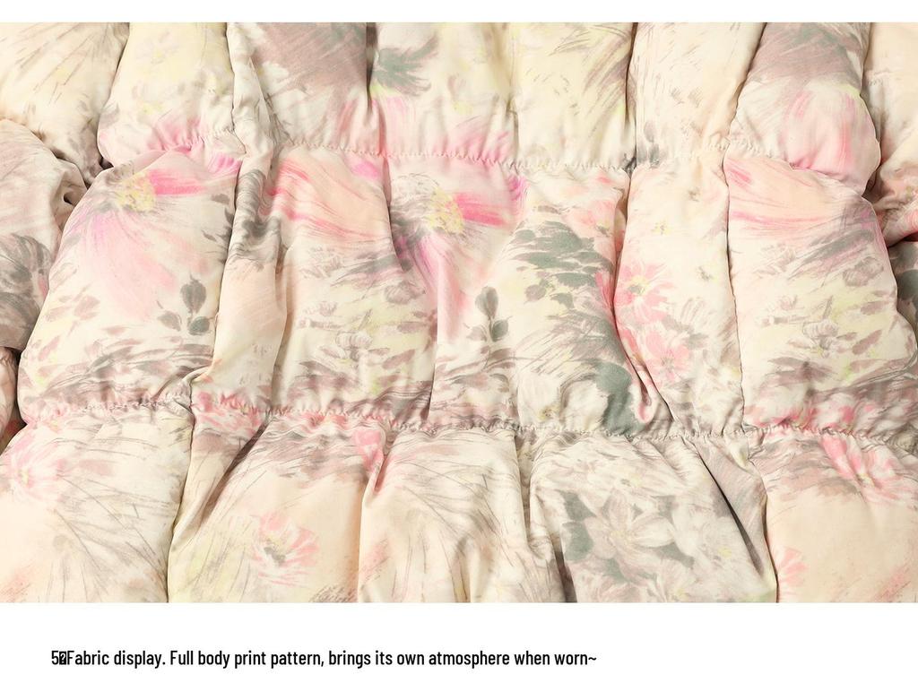 Floral Girls' Down Jacket 2025: Winter Outerwear for Medium & Large Kids, 90% Down